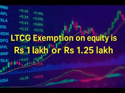 Is LTCG exemption on equity, equity mutual funds Rs 1 lakh or Rs 1.25 lakh while filing ITR for FY 2024-25 (AY 2025-26)?