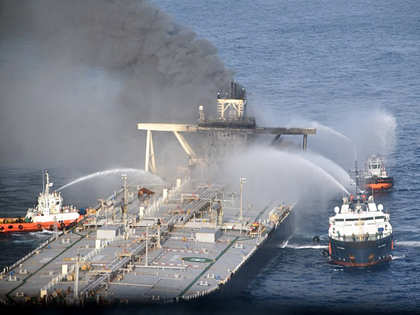 Eight ships from Indian Navy, Coast Guard avert environmental disaster; douse fire on oil vessel
