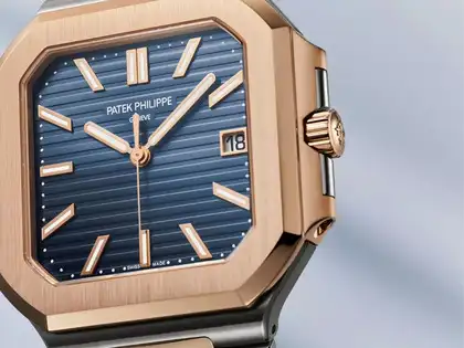 PATEK PHILIPPE カフリンクス ロゴ 大ぶり ダークブルー ゴールド PATEK PHILIPPE パテックフィリップ ゴールデンエリプス
