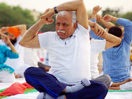 Haryana CM Manohar Lal Khattar asks people to make yoga integral