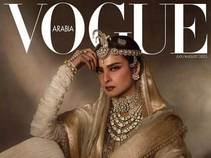 rekha: A diva for ages! Rekha graces Vogue Arabia cover; from regal to  bling, the stunner steals the show in four dazzling looks - The Economic  Times