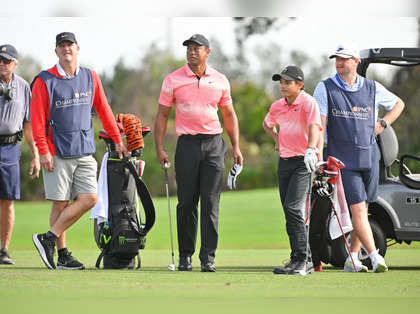 Tiger Woods plays alongside son Charlie, daughter caddies for duo at PNC Championship