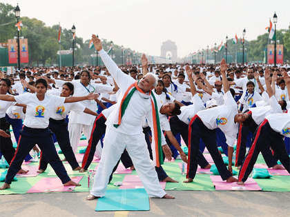 States stretch too to mark first International Yoga Day