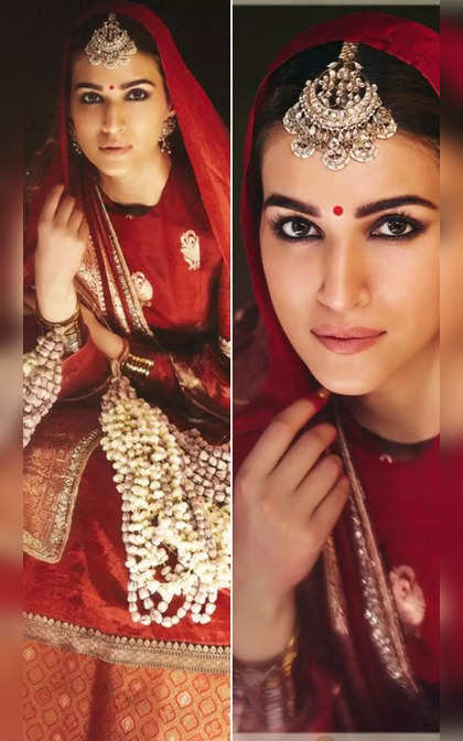 Bridal lehenga design inspired by Kriti Sanon at Manish Malhotra fashion show