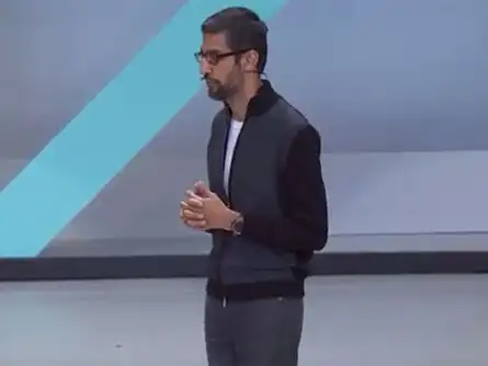 Sundar Pichai is back on stage