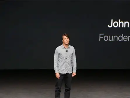 John Hanke, CEO of Niantic (the company behind Pokemon Go), has taken the stage.