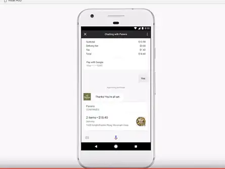 Actions will support transactions, allowing for things like purchases by voice: Valerie Nygaard
