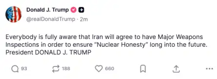 US-Iran talks live updates: Trump says Iran will agree to major weapons inspections