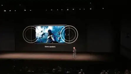 Stereo speakers on #iPhone for the first time.