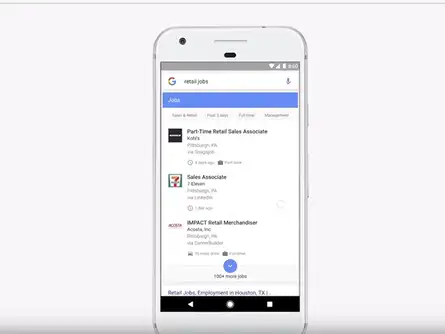 Google will recognize when you are using Google Search to find a job, and try to highlight jobs that are right for you. Sundar Pichai said they are partnering with Linkedin, Facebook, Careerbuilder etc. We will roll this out within Search in the US in the coming weeks, with more countries coming later.
