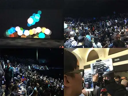 Here's a complete look inside the #BillGrahamCivicAuditorium in San Francisco as the #AppleEvent is just 10 minutes away!