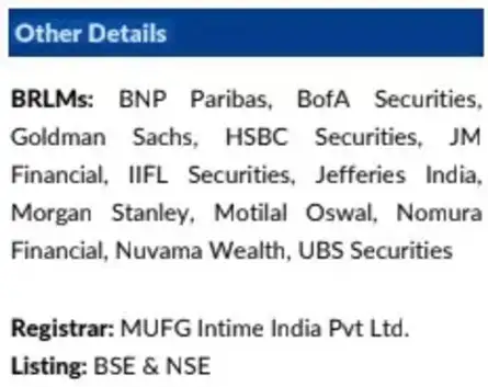 HDB Financial Share Price Live Updates: Other Details