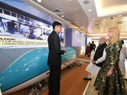 PM Narendra Modi and Ivanka Trump tour the Virtual Exhibition at Global Entrepreneurship Summit in Hyderabad.