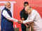 NDA MPs arrive to elect Narendra Modi as their leader:Image