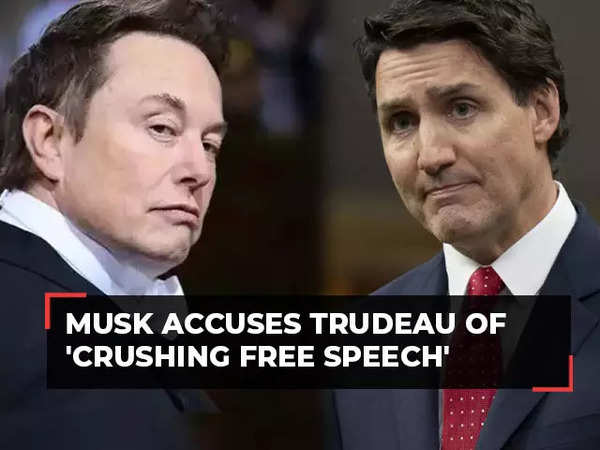 Elon Musk accuses Justin Trudeau of 'crushing free speech' in wake of  recent Canada govt orders - The Economic Times Video | ET Now