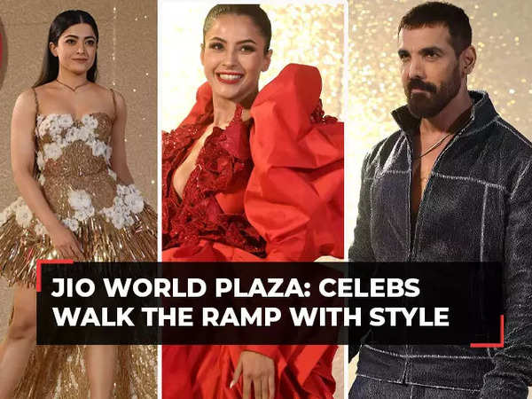 Celebrities at the launch of Jio World Plaza