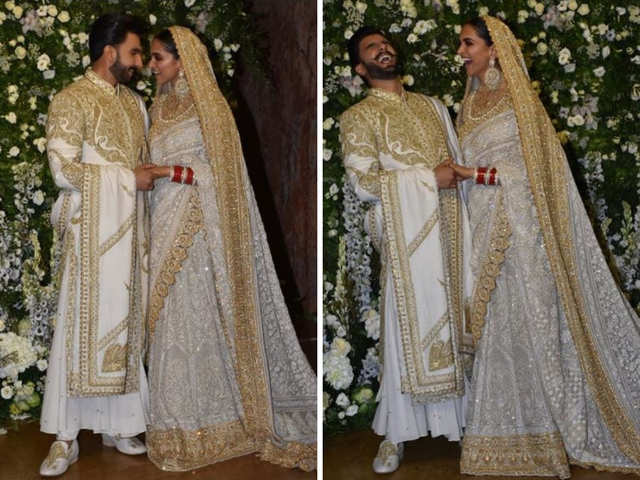 Ranveer Singh: Deepika, Ranveer are a royal dream in ivory and gold at  Mumbai reception - The Economic Times
