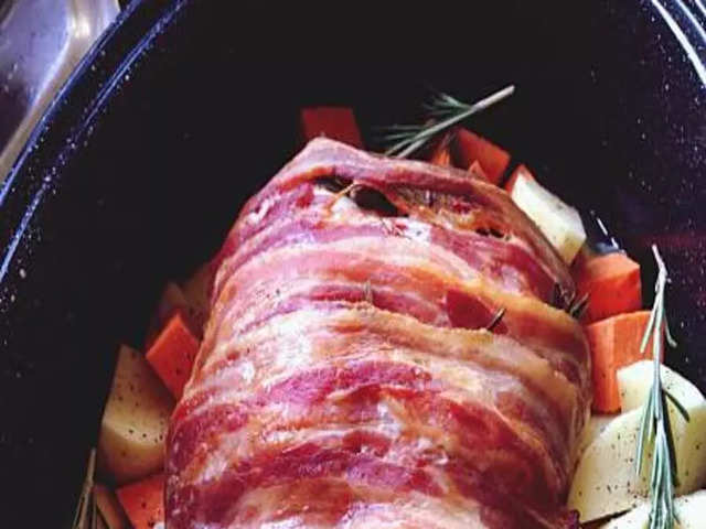 Bacon wrapped sweet potatoes