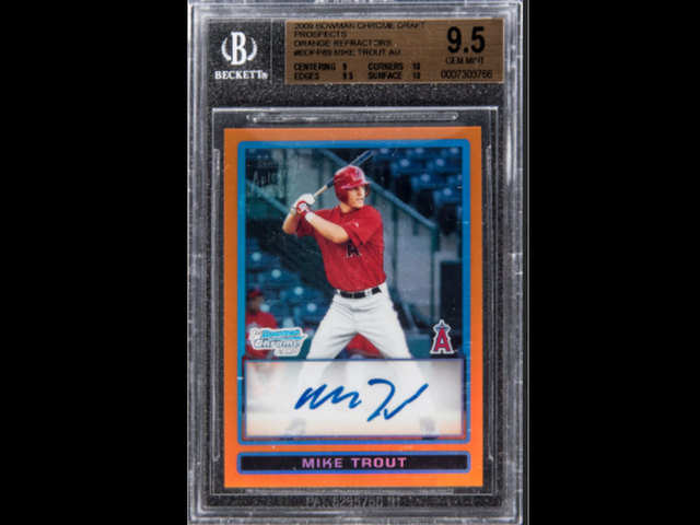 Mike Trout rookie card sells for nearly one million dollars