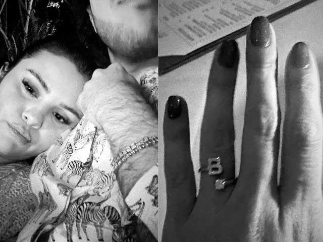 Selena Gomez wears a large ring on her wedding finger | Daily Mail Online