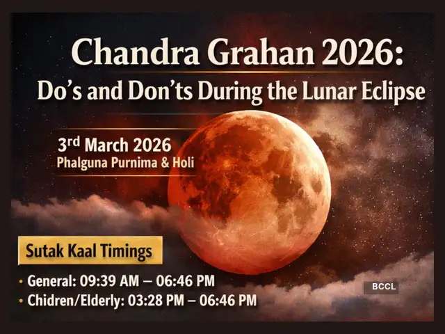 Chandra Grahan 2026 Sutak Time: Do's and don'ts to follow during the lunar  eclipse - The Economic Times