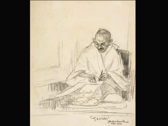 Mahatma Gandhi Drawing – My Arts