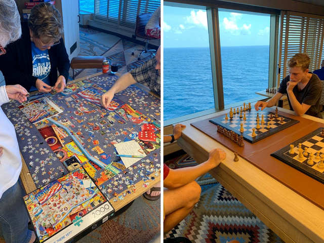 ms westerdam cruise ship board games puzzles break the