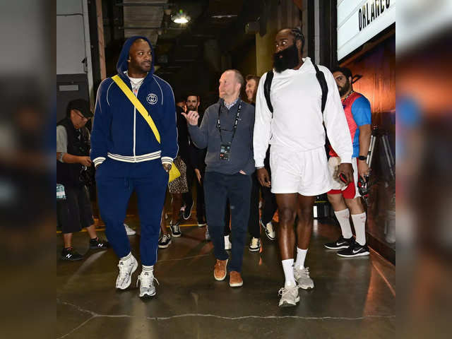 james harden  PJ Tucker : James Harden, PJ Tucker eases into Clippers  locker room ahead of Lakers clash