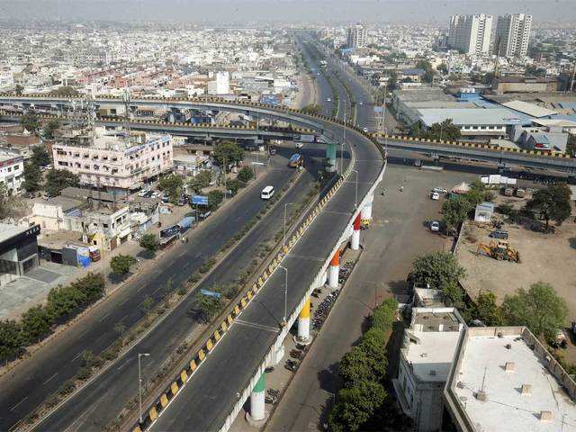Empty Ahmedabad streets