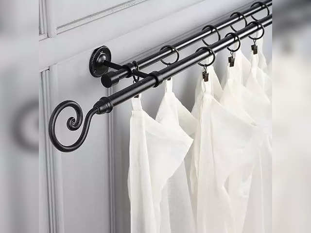 24 Packs Plastic Shower Curtain Rings Hooks for Bathroom Shower Window  Rod-Black 