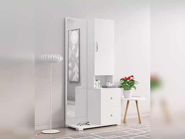 Dressing Table with Mirror Door | Drawer & Shelves | Multi Color – VIKI  FURNITURE