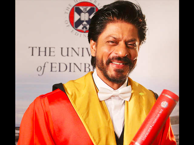 Shah Rukh Khan Receives Honorary Doctorate From Edinburgh University The Economic Times shah rukh khan receives honorary