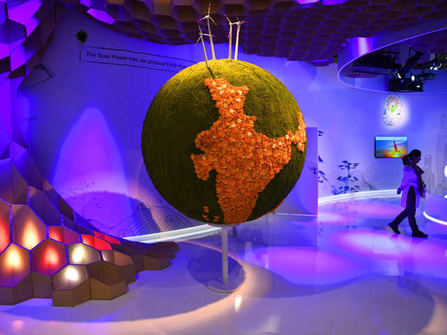 Climate Change Indian Pavilion In Bonn Climate Change Meet Helps Delegates Unwind Through Yoga The Economic Times