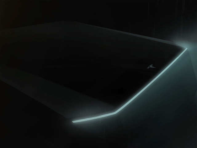 Tesla Cyberpunk Truck Elon Musk Flashes Teaser Of Tesla