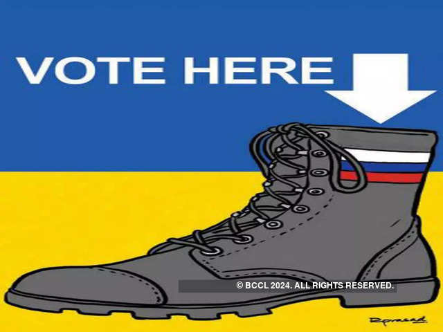 russia ukraine steel toe air force ones news: View: Outcome of Russian referendum in