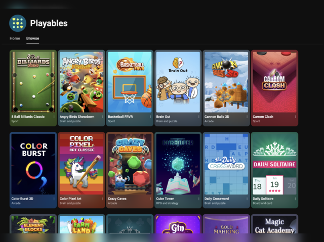Here's  Playables, a Free Games Section for You