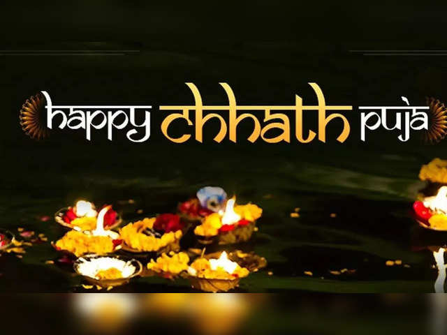 Happy Chhath Puja Abstract Hindi Creative Vector illustration