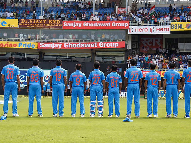 indian cricket team players and their jersey numbers