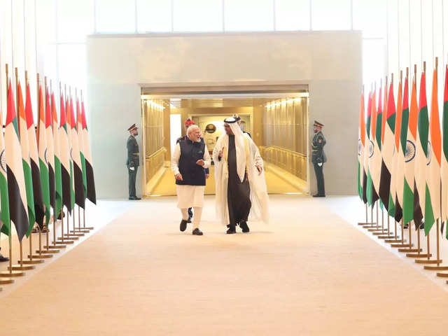 PM Modi in UAE: PM Modi & UAE President introduce UPI services in Abu Dhabi  - The Economic Times