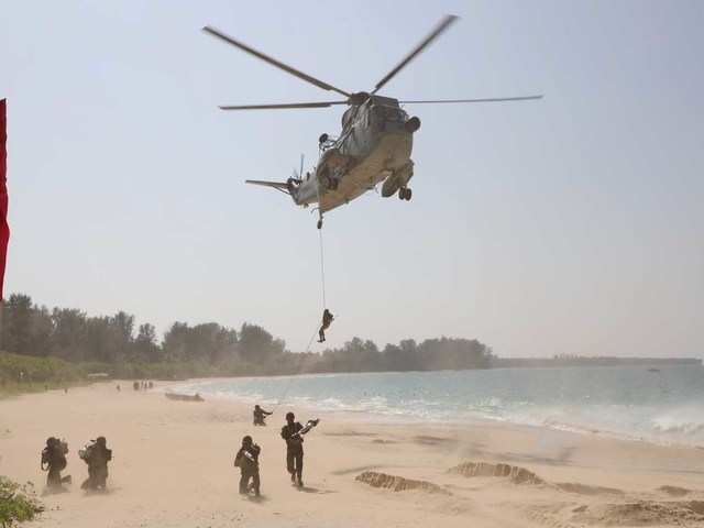 Indian Armed Forces Conduct Kavach Drill In Andaman Sea The Economic Times