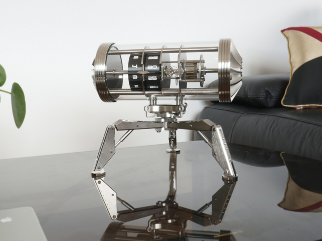 A Mechanical Sculpture That Tells The Time