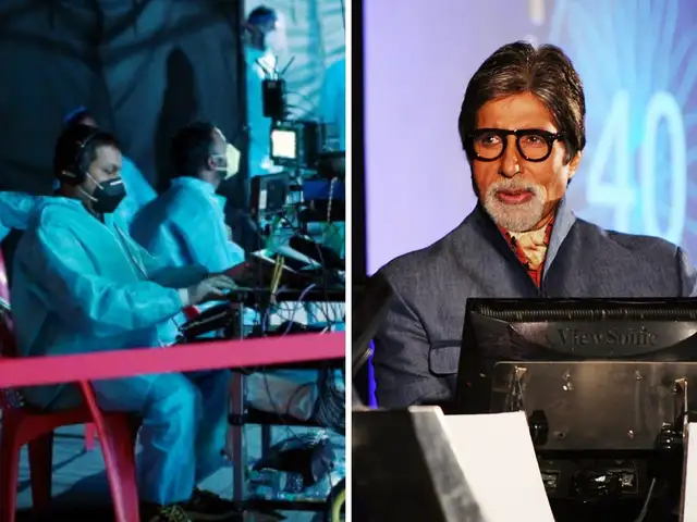 Amitabh Bachchan Kbc Big B Visits Kbc Set For The First Time After Lockdown Starts Shooting For Tv Show With Precautions Here is the 3rd july kbc registration question for sonyliv users. amitabh bachchan kbc big b visits