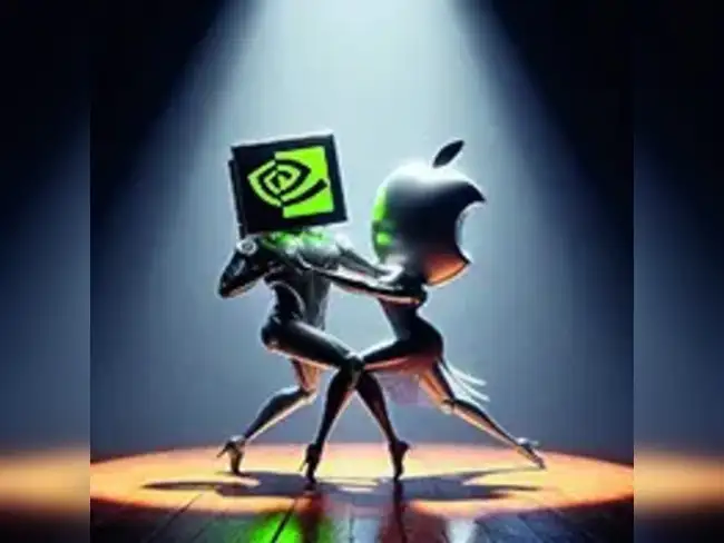 Image for Apple and Nvidia tango at the top