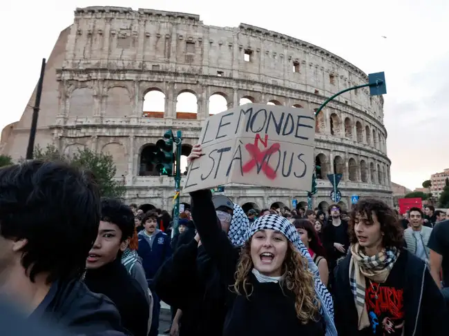 Europe protests spread to Rome’s Colosseum as demonstrators try to ...