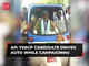 YSRCP's Vijaysai Reddy drives auto while campaigning