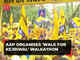 'Jail ka jawaab vote se': AAP holds walkathon in Delhi