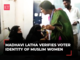Madhavi Latha conducts voter verification of Muslim women