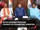 Nitin Gadkari assumes charge as Transport Minister, says 'India to get world-class infrastructure' Nitin Gadkari assumes charge as Transport Minister, says 'India to get world-class infrastructure'