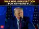 'Will not lose election for 100 years If...': US President Trump makes bold election claim
