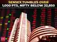 Sensex crashes over 1,000 points, Nifty50 below 22,850; erases nearly ₹6 lakh cr in an hour